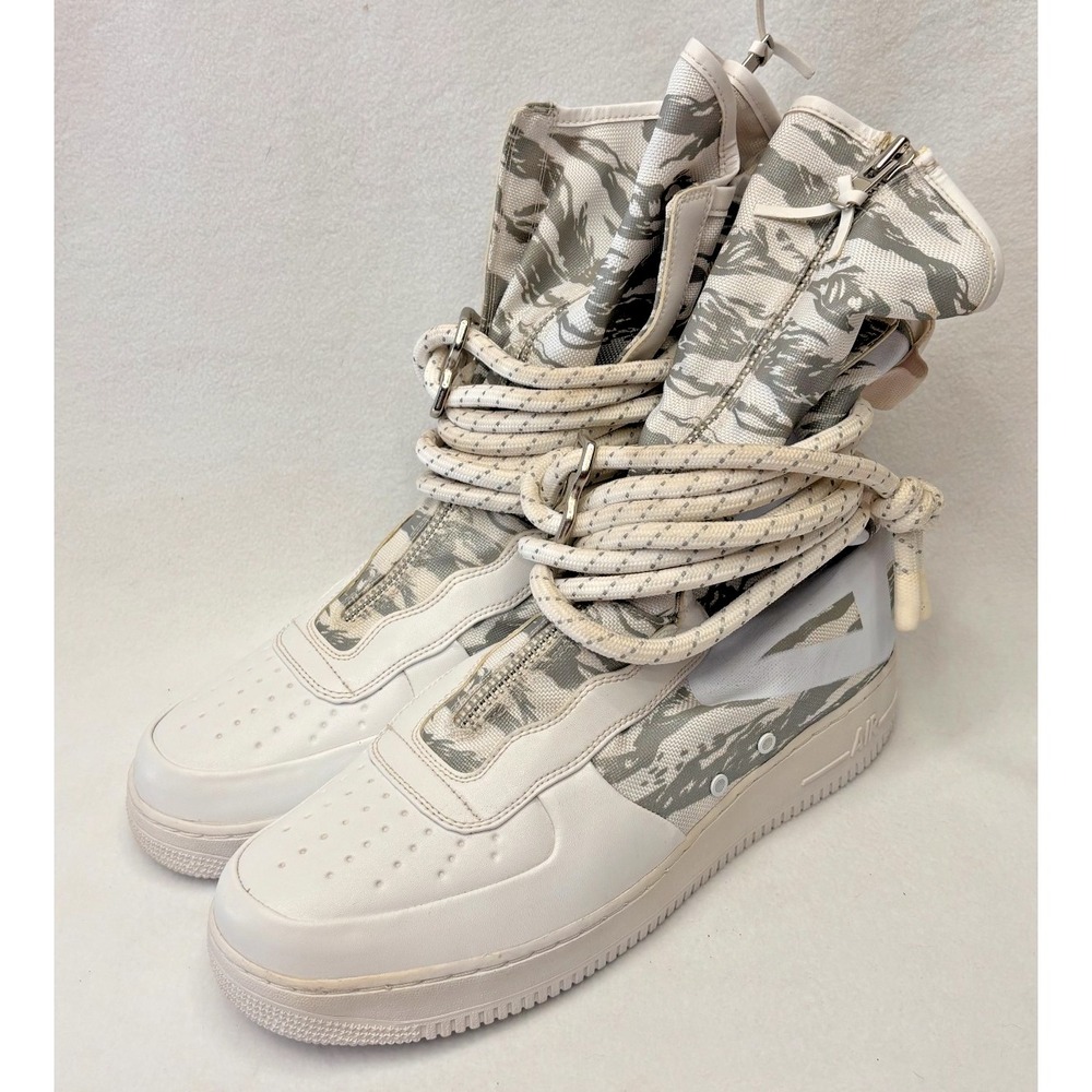 Nike SF AF1 Premium Winter Camo Size 13 High Top Boot Air Force 1 White